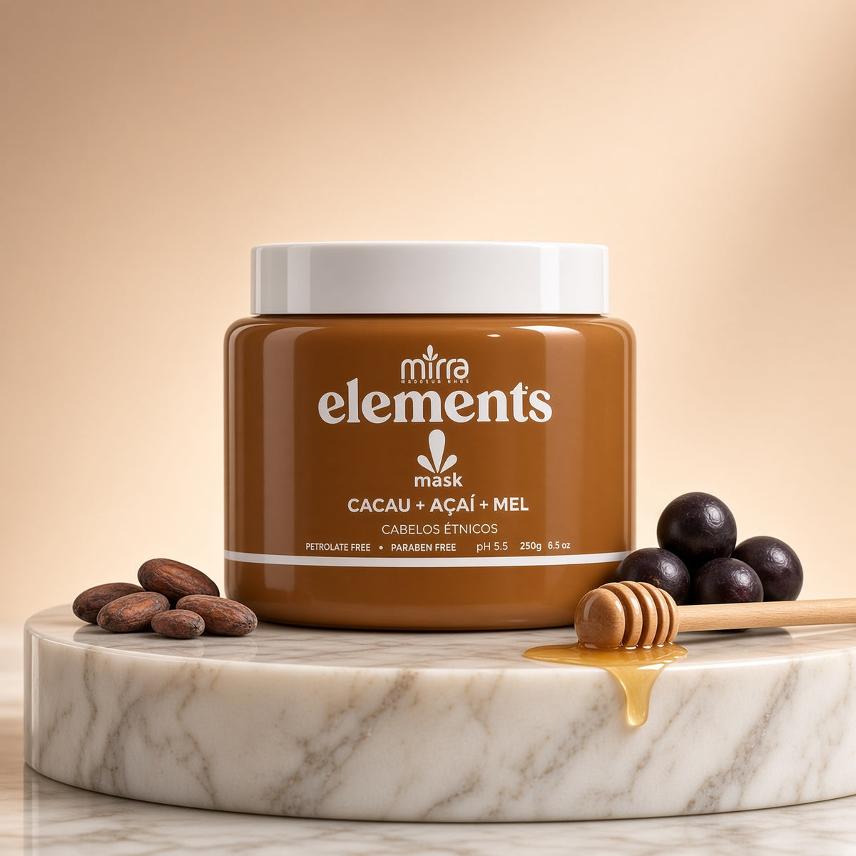 Mirra Elements Hair Mask — Cocoa + Açaí + Honey